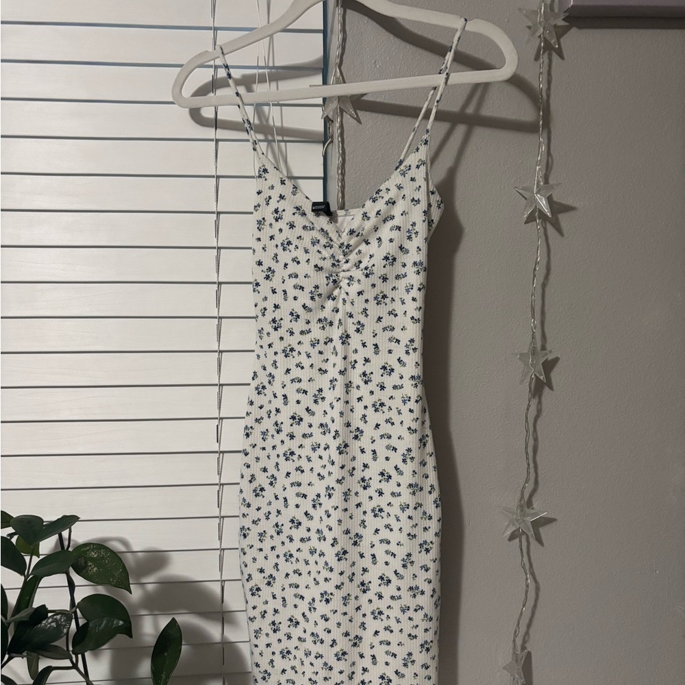 Floral White Dress